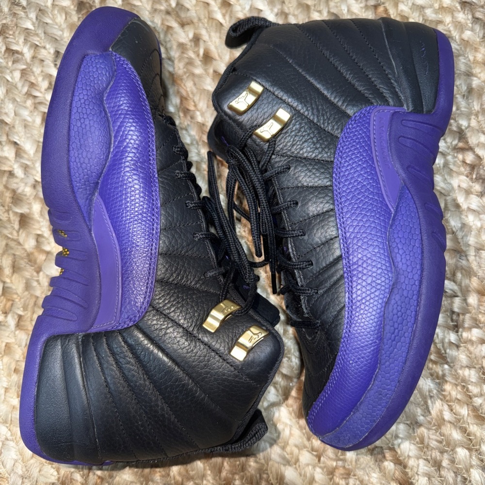 Size 6Y - Jordan 12 Retro Mid Field Purple Black